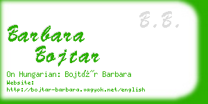 barbara bojtar business card